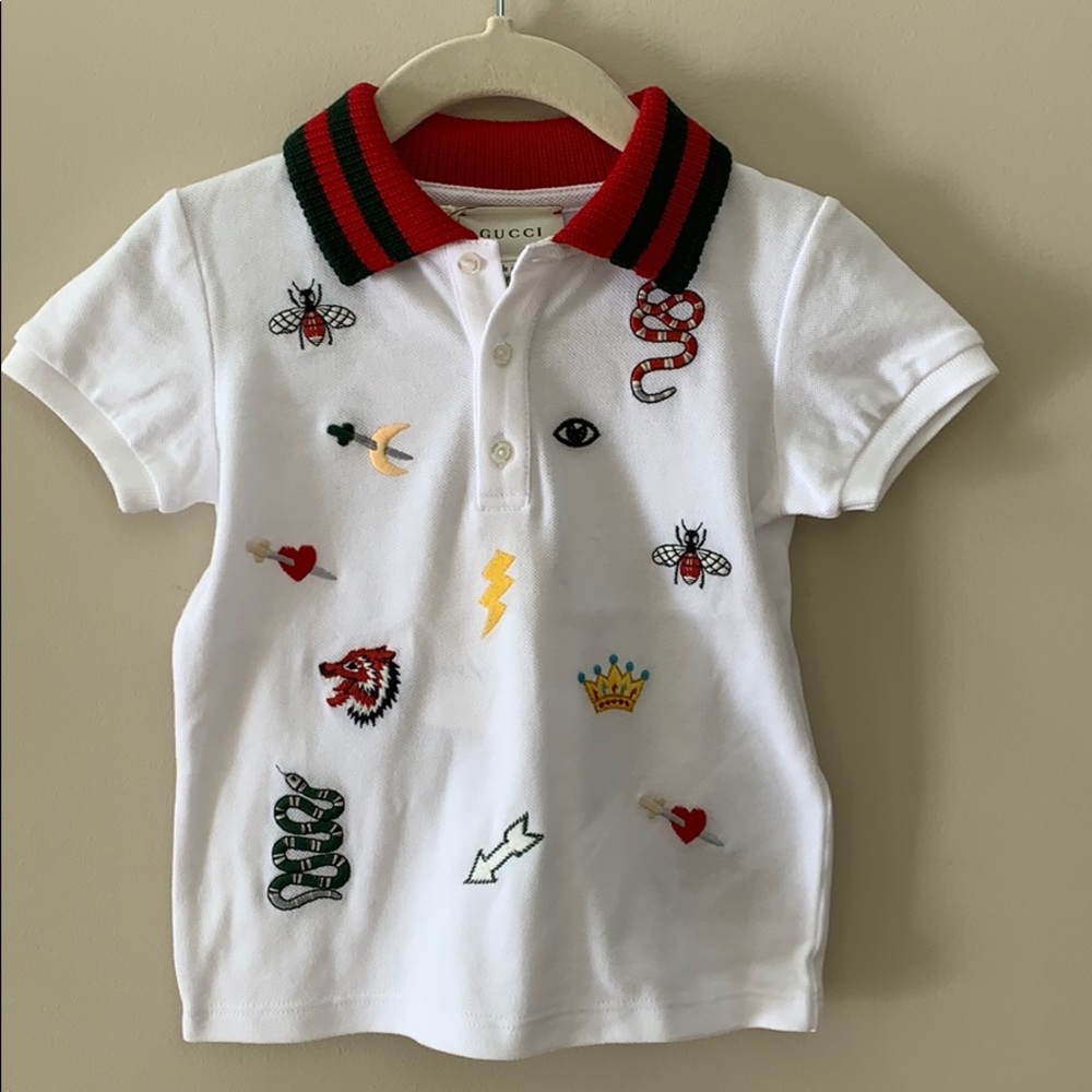 Gucci Polo with Knit Collar Size 12/18 Months